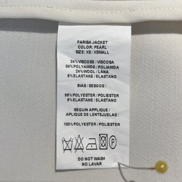 Silvia Tcherassi Pearl Single Breasted Blazer with Sequin Stripe to Centre Back - Picture 14 of 17